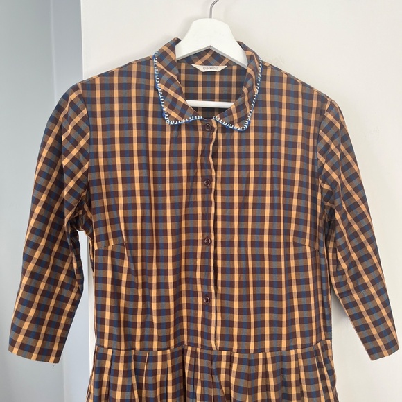 TOAST Unique Collar Dress with Pockets - USA womens 8 (UK12) - Picture 3 of 9